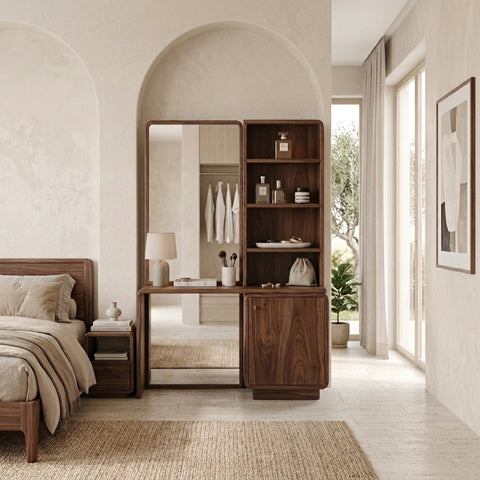 PRITI Sheesham Wood Dressing Table with Mirror and Storage