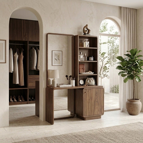 PRITI Sheesham Wood Dressing Table with Mirror and Storage