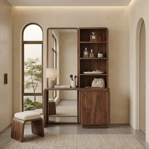 PRITI Sheesham Wood Dressing Table with Mirror and Storage