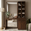 PRITI Sheesham Wood Dressing Table with Mirror and Storage (Dark Walnut Finish)