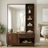 PRITI Sheesham Wood Dressing Table with Mirror and Storage (Walnut Finish)