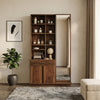 PRITI Sheesham Wood Dressing Table with Mirror and Storage (Walnut Finish)