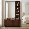 PRITI Sheesham Wood Dressing Table with Mirror and Storage (Dark Walnut Finish)