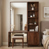 PRITI Sheesham Wood Dressing Table with Mirror and Storage (Dark walnut Finish)