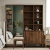 PRITI Sheesham Wood Dressing Table with Mirror and Storage (Dark Walnut Finish)