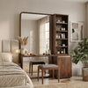PRITI Sheesham Wood Dressing Table with Mirror and Storage (Dark Walnut Finish)