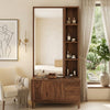 PRITI Sheesham Wood Dressing Table with Mirror and Storage (Dark Walnut Finish)