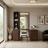 PRITI Sheesham Wood Dressing Table with Mirror and Storage (Dark Walnut Finish)