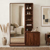 PRITI Sheesham Wood Dressing Table with Mirror and Storage (Dark Walnut Finish)