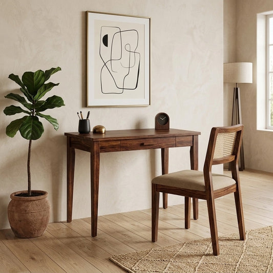 PRITI Sheesham Wood Study Table and Chair Set for Students | Kids | Adults