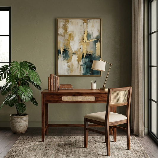 PRITI Sheesham Wood Study Table and Chair Set for Students | Kids | Adults