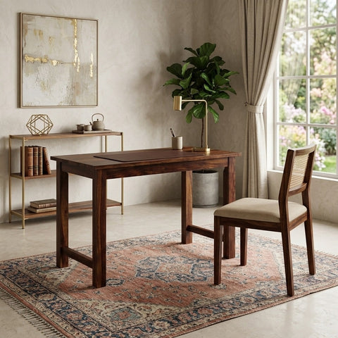 PRITI  Sheesham Wood Study Table and Chair Set for Students | Kids | Adults