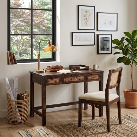 PRITI Sheesham Wood Study Table and Chair Set for Students | Kids | Adults