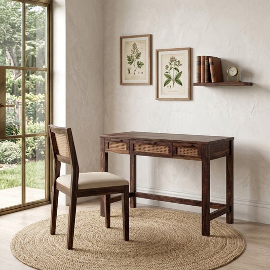 PRITI Sheesham Wood Study Table and Chair Set for Students | Kids | Adults