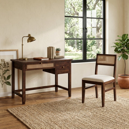 PRITI Sheesham Wood Study Table and Chair Set for Students | Kids | Adults