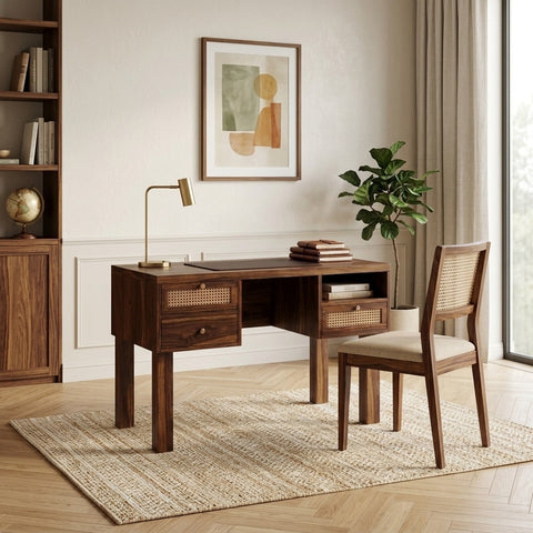 PRITI Sheesham Wood Study Table and Chair Set for Students | Kids | Adults