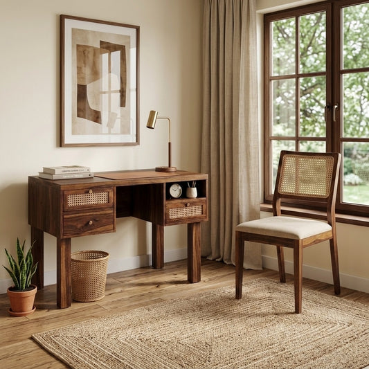 PRITI Sheesham Wood Study Table and Chair Set for Students | Kids | Adults