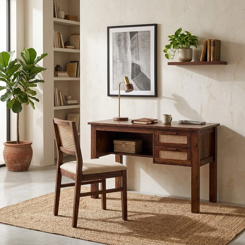 PRITI Sheesham Wood Study Table and Chair Set for Students | Kids | Adults