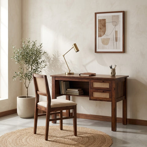 PRITI Sheesham Wood Study Table and Chair Set for Students | Kids | Adults