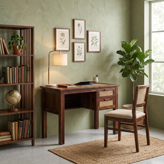 PRITI Sheesham Wood Study Table and Chair Set for Students | Kids | Adults