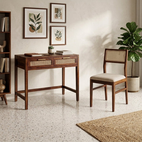 PRITI Sheesham Wood Study Table and Chair Set for Students | Kids | Adults