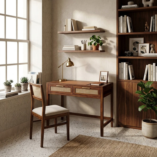 PRITI Sheesham Wood Study Table and Chair Set for Students | Kids | Adults