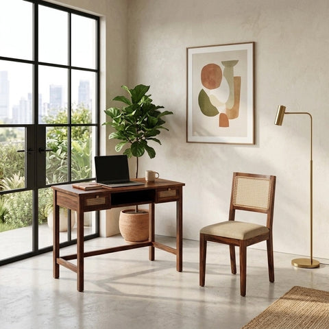 PRITI Sheesham Wood Study Table and Chair Set for Students | Kids | Adults