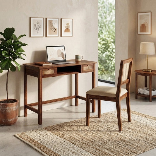 PRITI Sheesham Wood Study Table and Chair Set for Students | Kids | Adults