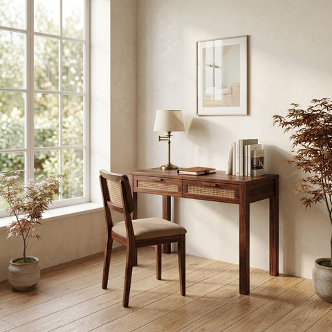 PRITI Sheesham Wood Study Table and Chair Set for Students | Kids | Adults