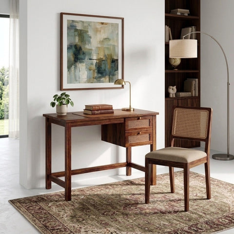 PRITI Sheesham Wood Study Table and Chair Set for Students | Kids | Adults