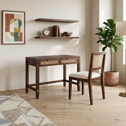 PRITI Sheesham Wood Study Table and Chair Set for Students | Kids | Adults