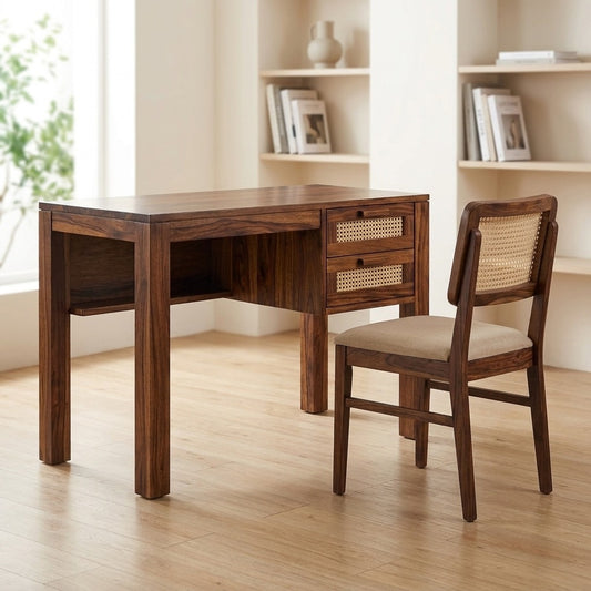 PRITI Sheesham Wood Study Table and Chair Set for Students | Kids | Adults