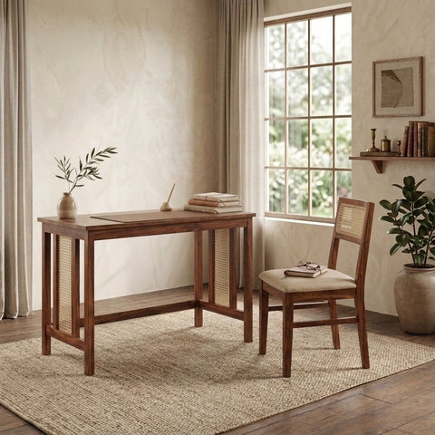 PRITI Sheesham Wood Study Table and Chair Set for Students | Kids | Adults