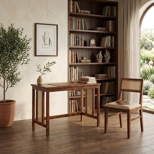 PRITI Sheesham Wood Study Table and Chair Set for Students | Kids | Adults