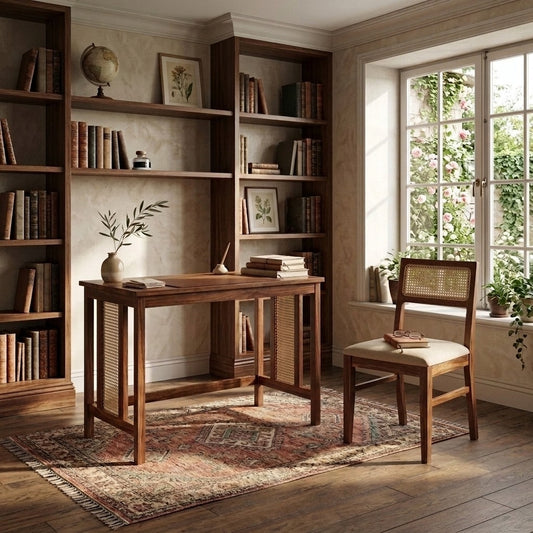 PRITI Sheesham Wood Study Table and Chair Set for Students | Kids | Adults
