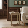 PRITI Warm Stone Scalloped Edge Side Table
