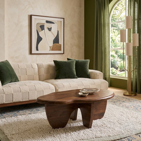 PRITI  Dark Mango Wood Amma Coffee Table
