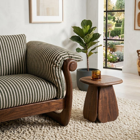 PRITI Wood Dory Side Table