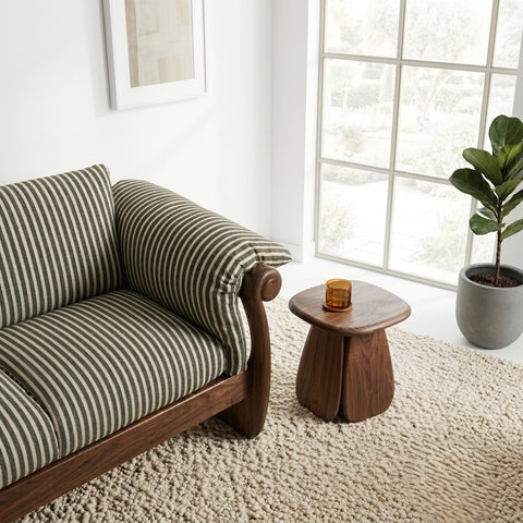 PRITI Wood Dory Side Table