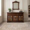 PRITI Sheesham Wood Storage Cabinet Sideboard With Three Drawers (Walnut Finish)