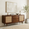 PRITI Sheesham Wood Cabinet and Sideboard (Sheesham dark walnut finish)