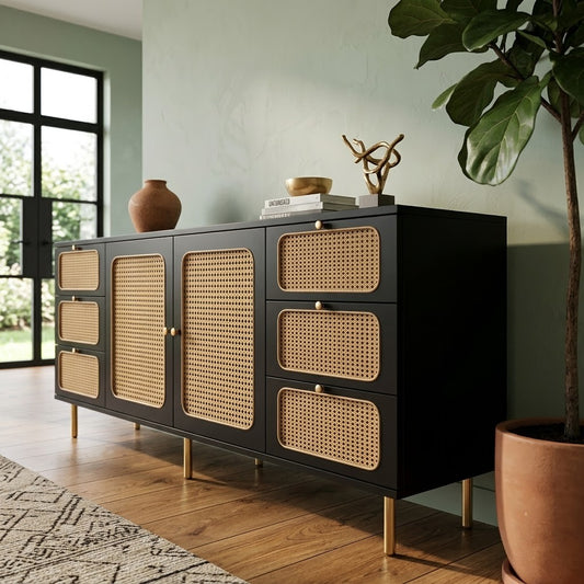 PRITI Wooden 70" Crockery Cabinet