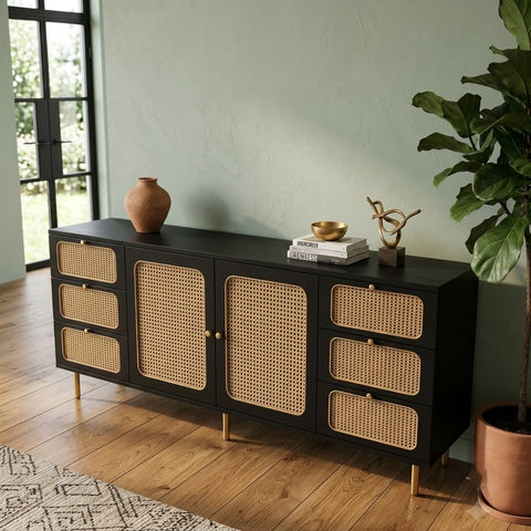 PRITI Wooden 70" Crockery Cabinet