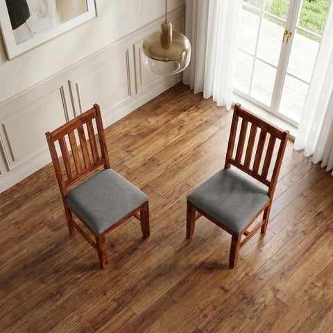 PRITI Sheesham Wood Dining Chairs - Set of 2 (Honey Finish)