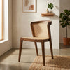 PRITI Solid Wood Rattan Cane Chair
