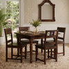 PRITI Natural Wood 4 Seater Dining Table Sets in dark walnut sheesham finish