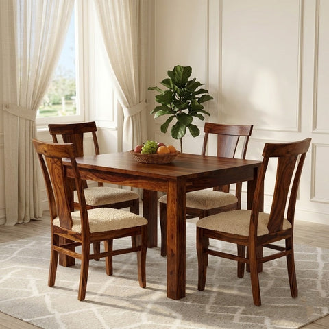 PRITI Traditional Sheesham Wood 4 Seater Dining Sets
