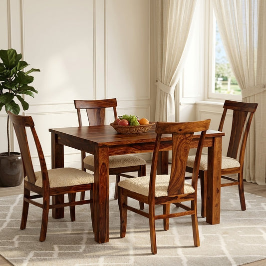 PRITI Traditional Sheesham Wood 4 Seater Dining Sets