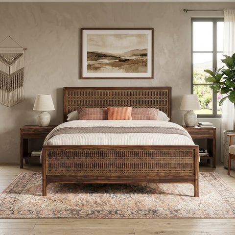 PRITI Solid Wood Bed Without Storage
