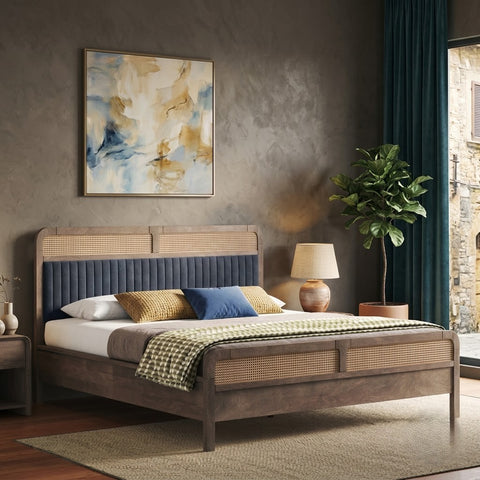 PRITI Solid Wood Bed Without Storage